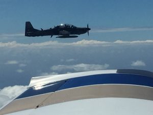 Brian Lloyd plane Spirit intercepted by Tocano of Brazilian Air Force no problem Fortaleza to Natal Brazil 7 June 2017 photo ©2017 Brian Lloyd. CC-BY